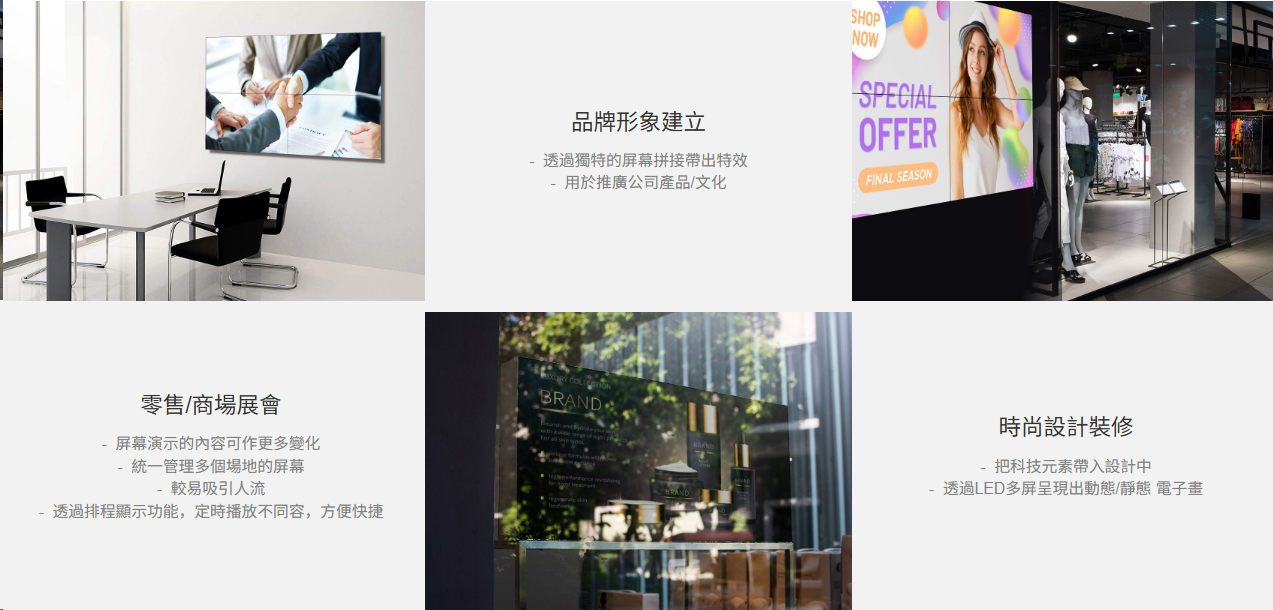 多屏应用范围